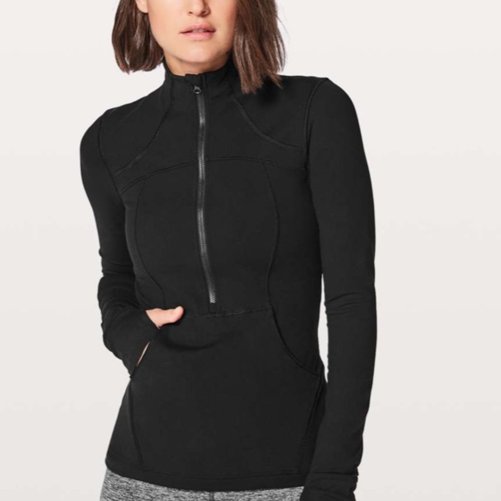 Lululemon pullover half zip black Define jacket 6